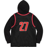 Load image into Gallery viewer, Supreme Basketball Jersey Hooded Sweatshirt Black
