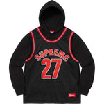 Load image into Gallery viewer, Supreme Basketball Jersey Hooded Sweatshirt Black
