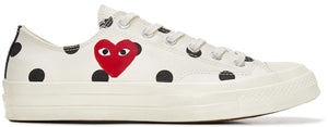 Converse Chuck Taylor All-Star 70s Ox Comme des Garcons PLAY Polka Dot White