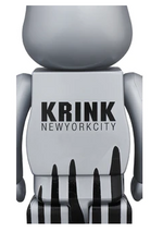 Load image into Gallery viewer, Bearbrick Krink 100% &amp; 400% Set Silver
