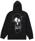 Load image into Gallery viewer, Supreme Ralph Steadman Skull Hooded Sweatshirt Black
