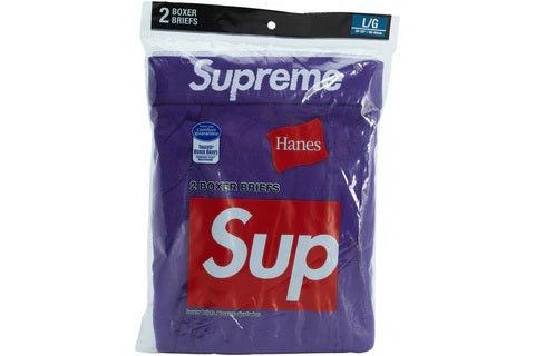 Supreme Hanes Bandana Boxer Briefs (2 Pack) Red – Pure Soles PH
