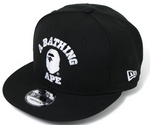 Load image into Gallery viewer, BAPE College New Era Snap Back Cap Black
