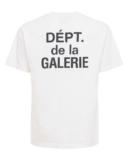 GALLERY DEPT. Men's White French Print Cotton T-shirt