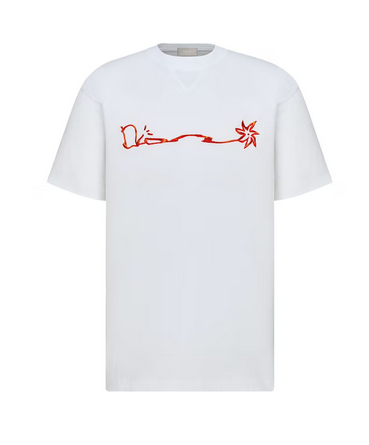 Dior x CACTUS JACK Oversized T-shirtWhite/Red
