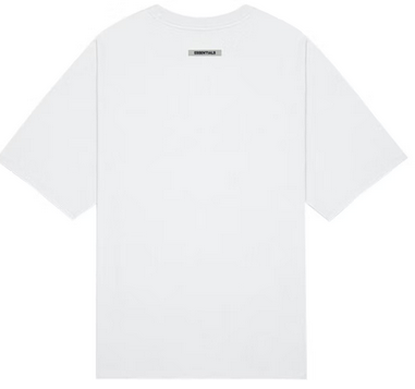 Fear of God Essentials Boxy T-Shirt Applique Logo White – shoegamemanila