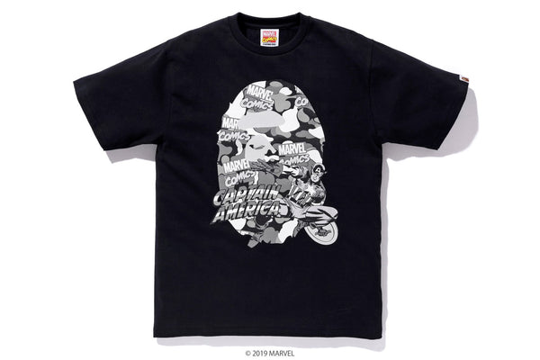 BAPE x Marvel Comics Captain America Tee Black