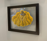 Load image into Gallery viewer, Yayoi Kusama Dancing Pumpkin yellow &amp; black postcard (Framed)
