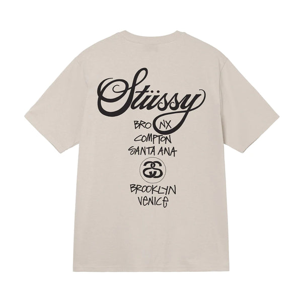 Stussy WORLD TOUR TEE Smoke