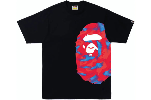 BAPE Stroke Camo Side Big Ape Head Tee Black/Red