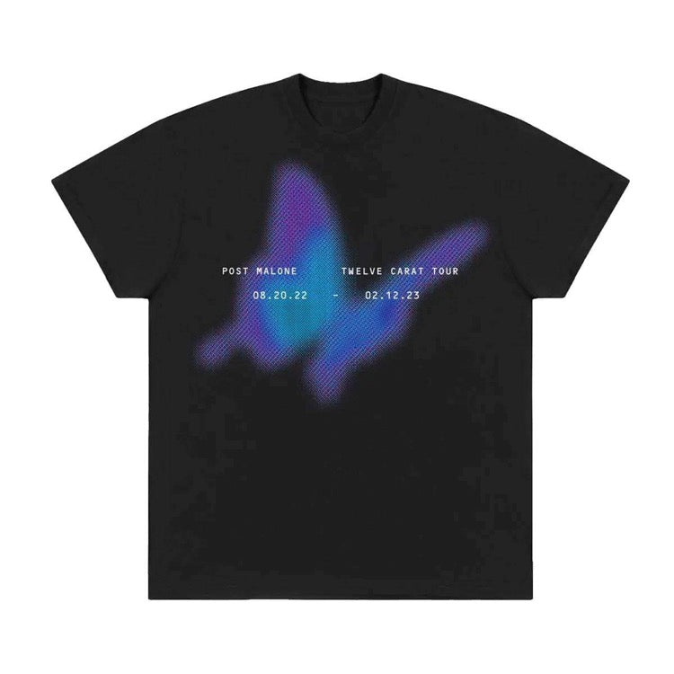 Butterfly Tee - Blue/pink Post malone (Official Merch) – shoegamemanila