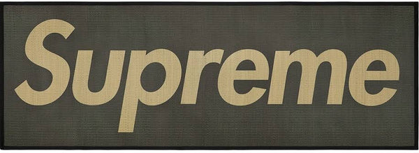 Supreme Woven Straw Mat Black