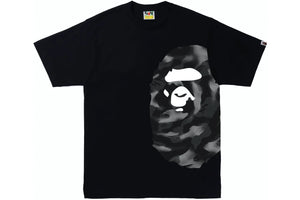 BAPE Stroke Camo Side Big Ape Head Tee Black/Black