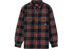 Load image into Gallery viewer, Supreme Quilted Plaid Flannel Shirt Black
