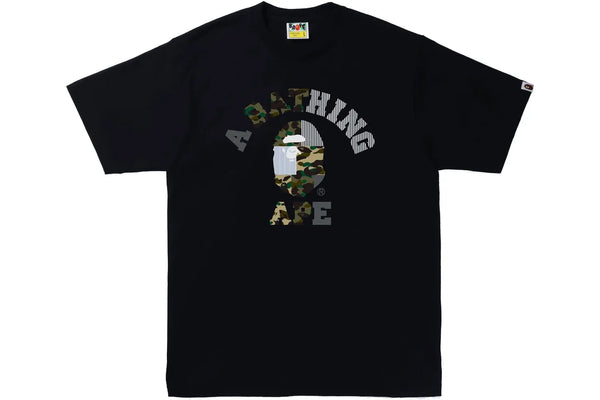 BAPE Military Crazy College Tee Black