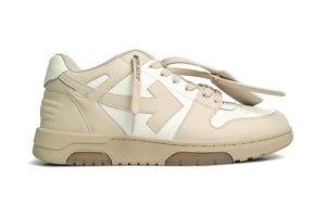 OFF-WHITE Out Of Office OOO Low Tops Beige White