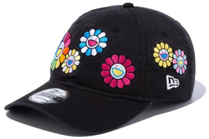 New Era x Takashi Murakami Flower Allover Cloth Strap 9Thirty Hat Black