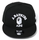 Load image into Gallery viewer, BAPE College New Era Snap Back Cap Black
